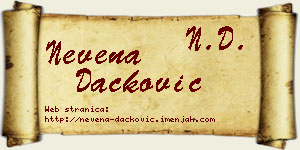Nevena Dačković vizit kartica